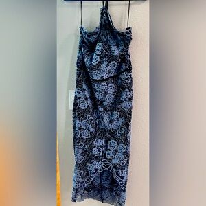 💙 Vici aeom halter lace midi dress blue 💙